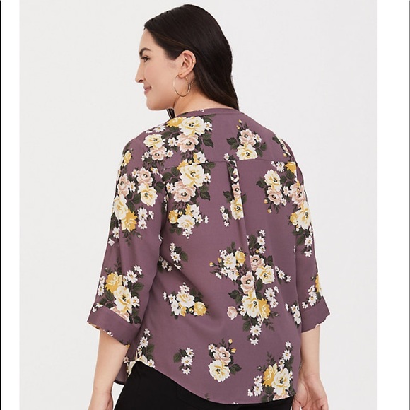 ❌SOLD❌ HARPER MAUVE PURPLE GEORGETTE PULLOVER - Picture 3 of 7